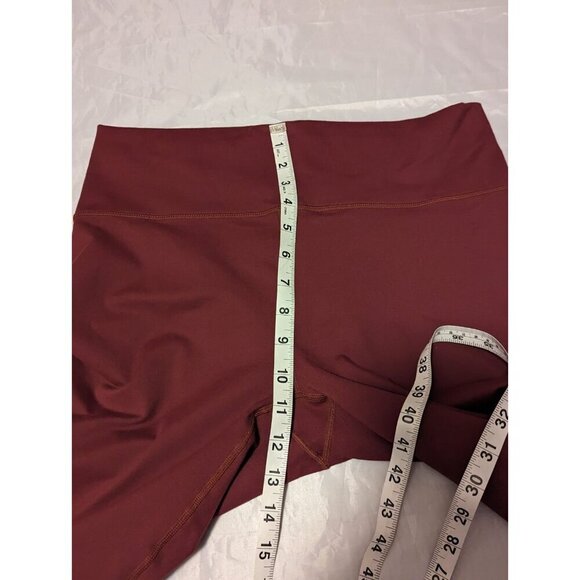 Fabletics Zone High Waisted Legging Large/XL Burgundy Rust Desert Rose Pant - Picture 14 of 16